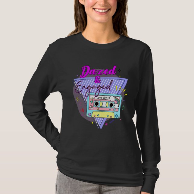 T-shirt Mariée Marié Rétro 90 Cassette Bache (Devant)