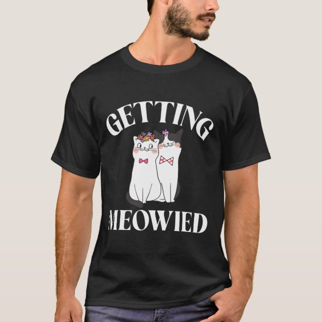 T-shirt Mariée Meowied  (Devant)
