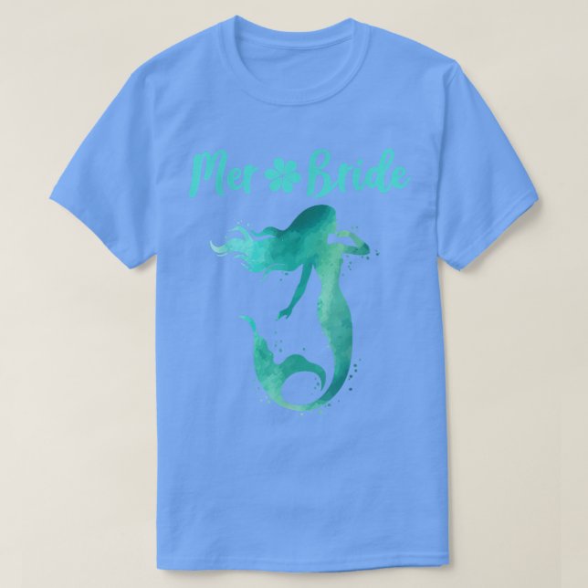 T-SHIRT MARIÉE MER MERMAID  (Design devant)