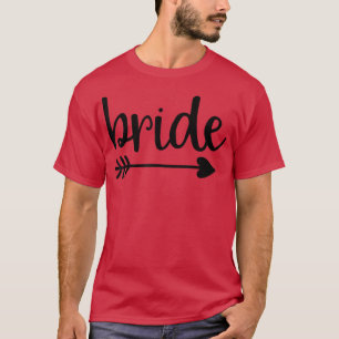 T-shirt Mariée Mignonne Flèche Drôle Fête de Mariage et En