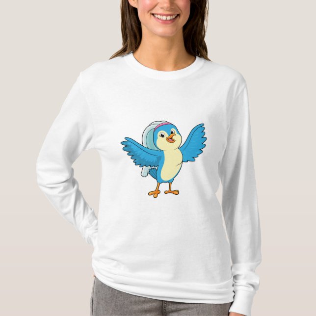 T-shirt Mariée oiseau voilée (Devant)