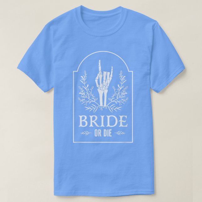 T-shirt Mariée ou mourir Halloween Squelette Main Fleur326 (Design devant)