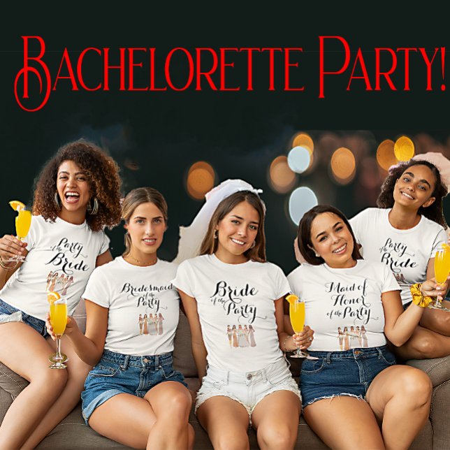 T-shirt Mariée personnalisable du Parti Bachelorette Hen (Créateur téléchargé)