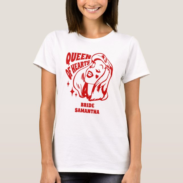 T-shirt Mariée Reine des Cœurs (Devant)