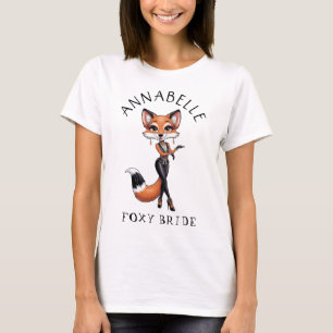 T-shirt Mariée Renarde Attrayante Enterrement de Vie de