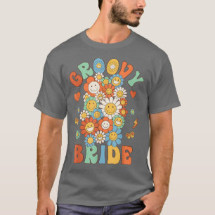 T-shirt Mariée Rétro Groovy Anniversaire Groovy Fête d'Ann