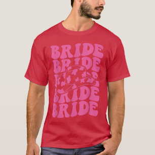 T-shirt Mariée Retro Groovy Rodéo Cowgirl Enterrement de V