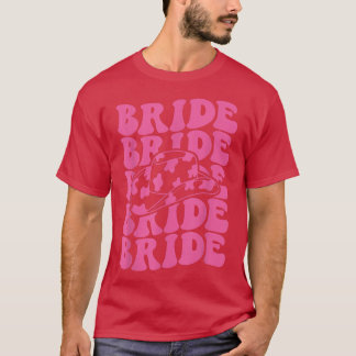 T-shirt Mariée Retro Groovy Rodéo Cowgirl Enterrement de V