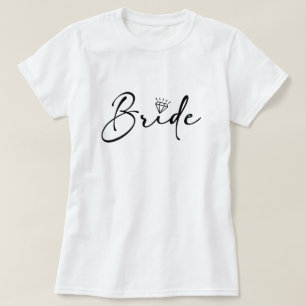 T-shirt Mariée Script Mariage Diamant 