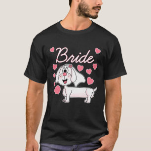 T-shirt Mariée teckel mariage chien enterrement de vie de 
