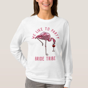 T-shirt Mariée Tribe comme Flamant rose de fête Bacheloret