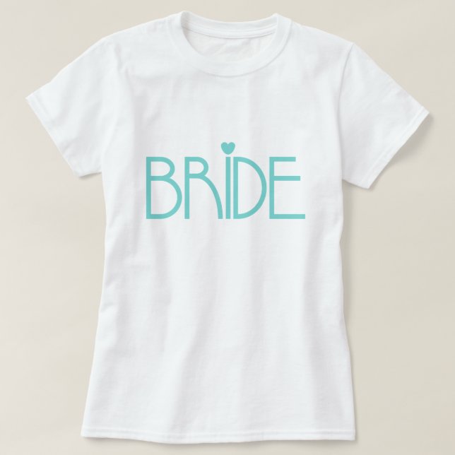 T-shirt Mariée turquoise (Design devant)