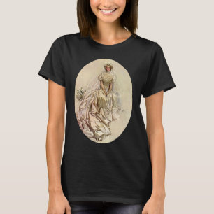 T-shirt Mariée victorienne vintage, Portrait nuptial antiq