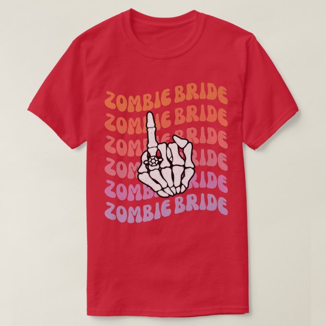 T-shirt Mariée Zombie Jusqu'à Ce Que La Mort Nous Sépare E (Design devant)