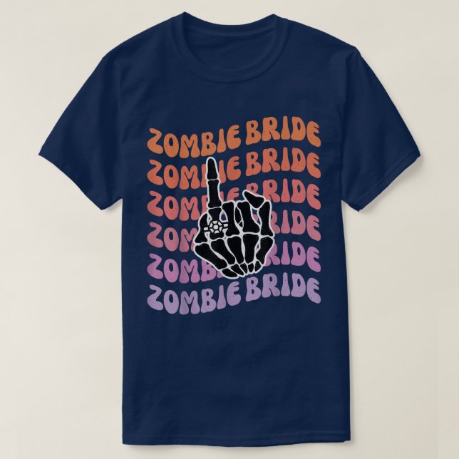T-shirt Mariée Zombie Jusqu'à Ce Que La Mort Nous Sépare E (Design devant)