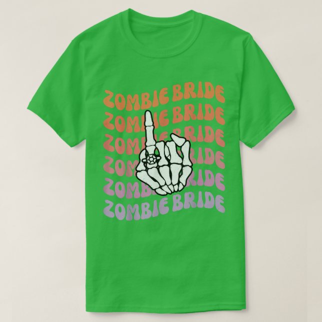 T-shirt Mariée Zombie Jusqu'à Ce Que La Mort Nous Sépare E (Design devant)