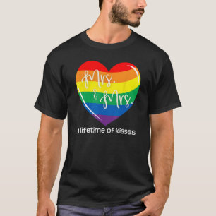 T-shirt Mariées LGBTQ, Couples lesbiennes, Gay pride Mme e