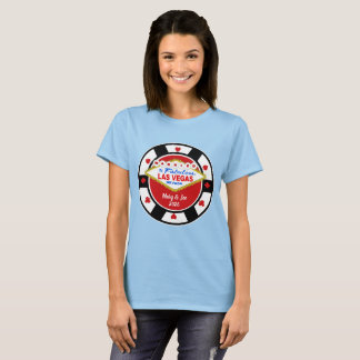 T-Shirt Mariés au jeton de poker de Vegas