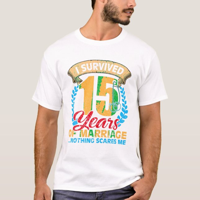 T-shirt Mariés depuis 15 ans (Devant)