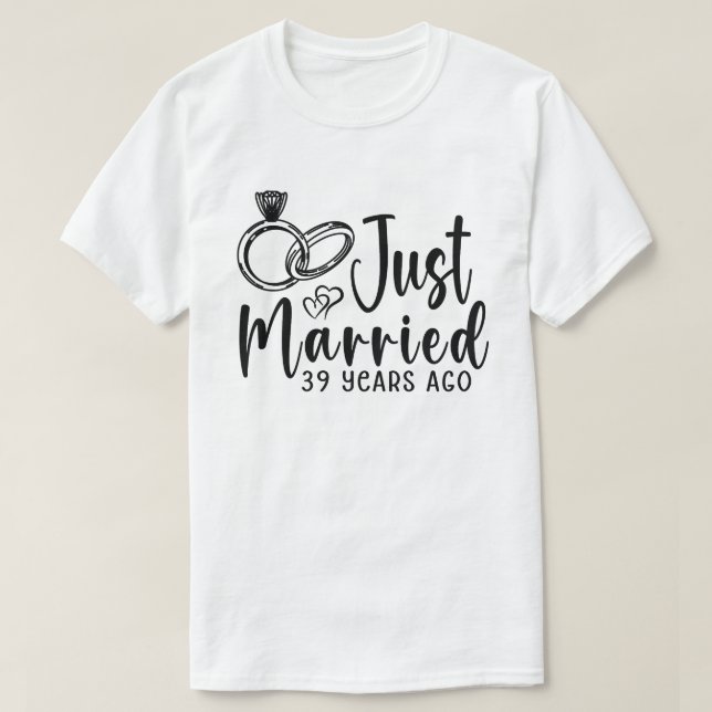 T-shirt Mariés depuis 39 ans seulement 39e anniversaire de (Design devant)