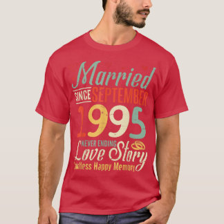 T-shirt Mariés depuis septembre 1995 Amour sans fin Sto