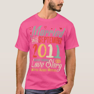 T-shirt Mariés depuis septembre 2011 Amour sans fin Sto
