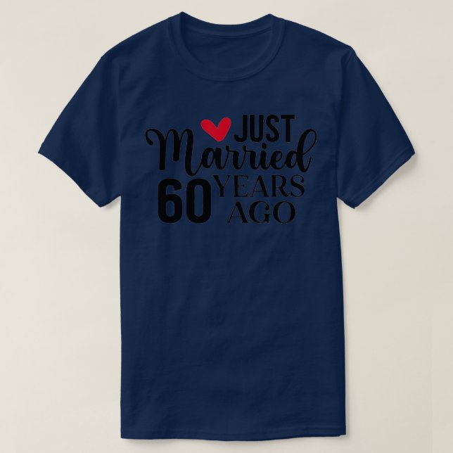 T-shirt Mariés il y a 60 ans Mariage de 60 ans (Design devant)