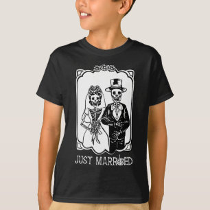 T-shirt Mariés Mariée Squelette Couple d'Halloween