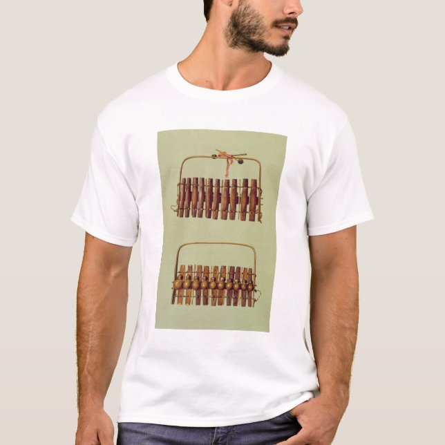 T-shirt Marimba, avant et vues arrières, sud-africains, de (Devant)