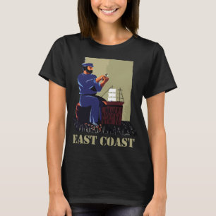 T-shirt Marin de la Côte Est Voyage Naustique