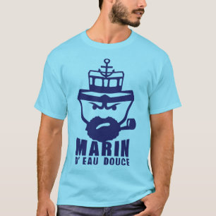 T-shirt marin eau douce citation personnage bateau ancre