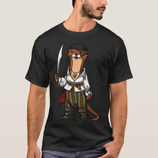 T-shirt Marin Pirate Loutre (Devant)
