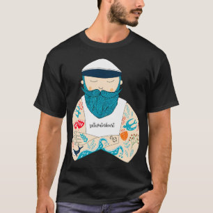 T-shirt Marin scandinave tatoué et barbu. Un cadeau fro