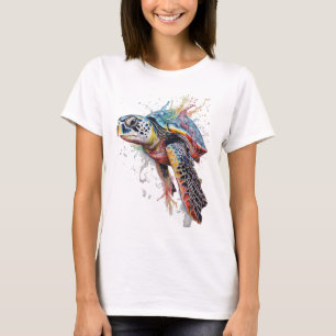 T-shirt Marina de Tortuga multicolore
