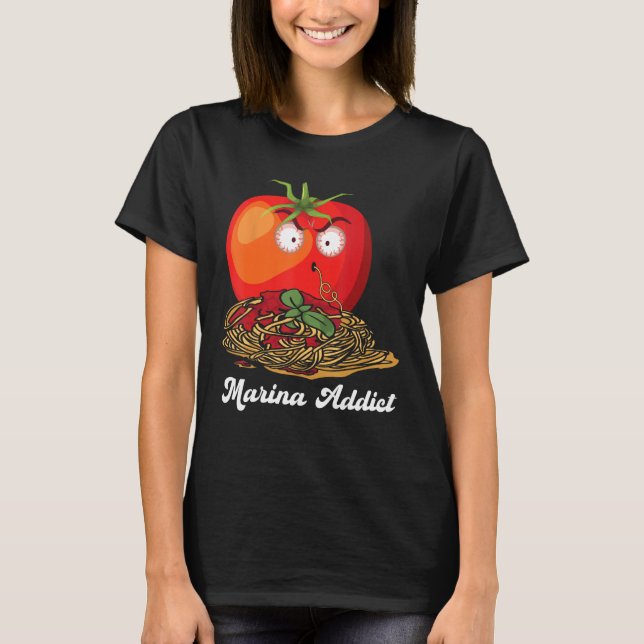 T-shirt Marinara Addict Sauce  Italian Chef Jokes (Devant)