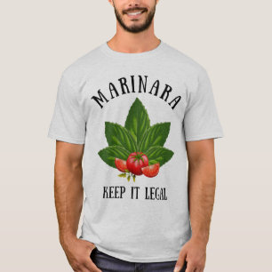 T-shirt Marinara Gardez-le légal Basil Tomates Feuilles