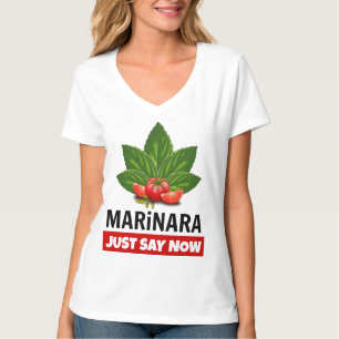 T-shirt Marinara Juste Dire Maintenant Basil Tomates Feuil