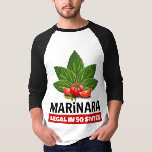 T-shirt Marinara Légal dans 50 Etats Basil et tomates
