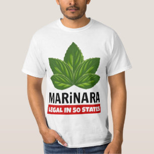 T-shirt Marinara Légal dans 50 Etats Basil Feuilles