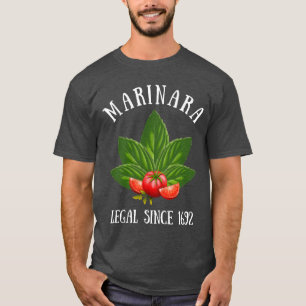 T-shirt Marinara Légal Depuis 1692 Basil Tomates Feuilles