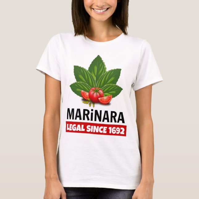 T-shirt Marinara Légal Depuis 1692 Tomates Basil (Devant)