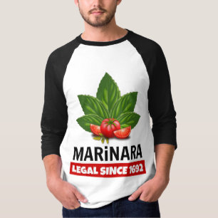 T-shirt Marinara Légal Depuis 1692 Tomates Basil