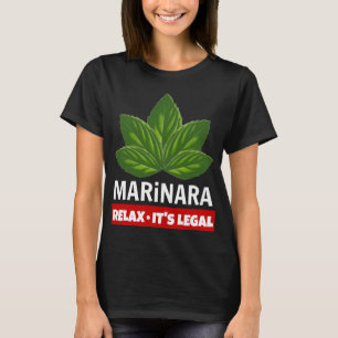 T-shirt Marinara Relax C'est légal Basil Feuille Humour al