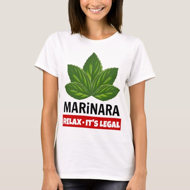 T-shirt Marinara Relax C'est légal Basil Feuille Humour al (Devant)