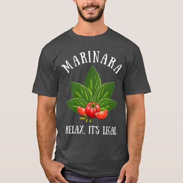 T-shirt Marinara Relax C'est légal Basil Tomate Humour ali (Devant)