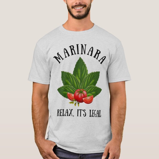 T-shirt Marinara Relax C'est légal Basil Tomate Humour ali (Devant)