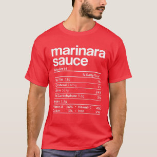 T-shirt Marinara Sauce Nutrition Fact Drôle Thanksgiving C