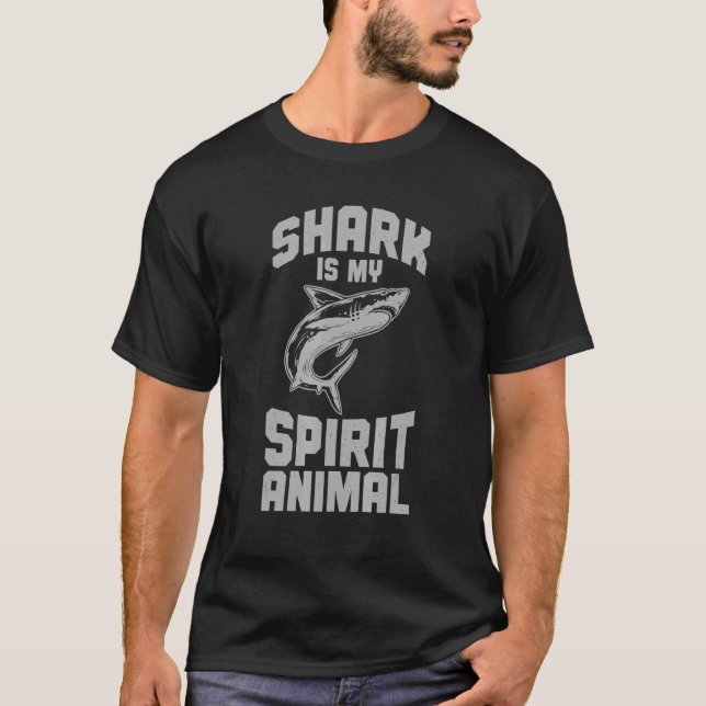 T-shirt Marine Biology Shark Is My Spirit Animal (Devant)