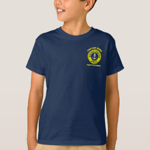 T-shirt Marine bleu Ancre capitaine nautique voile été