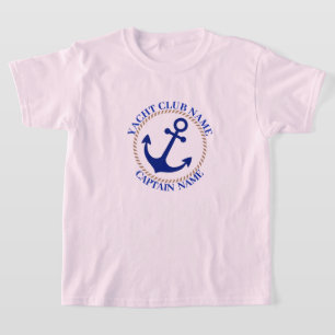 T-shirt Marine bleue Ancre nautique club nautique